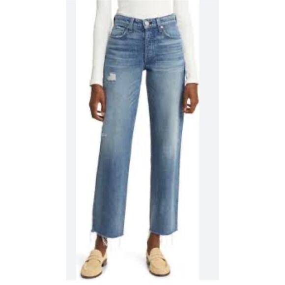 rag & bone Dre Raw Hem Low Rise Baggy
Boyfriend Jeans Meyer size 28 (New) - Picture 1 of 6